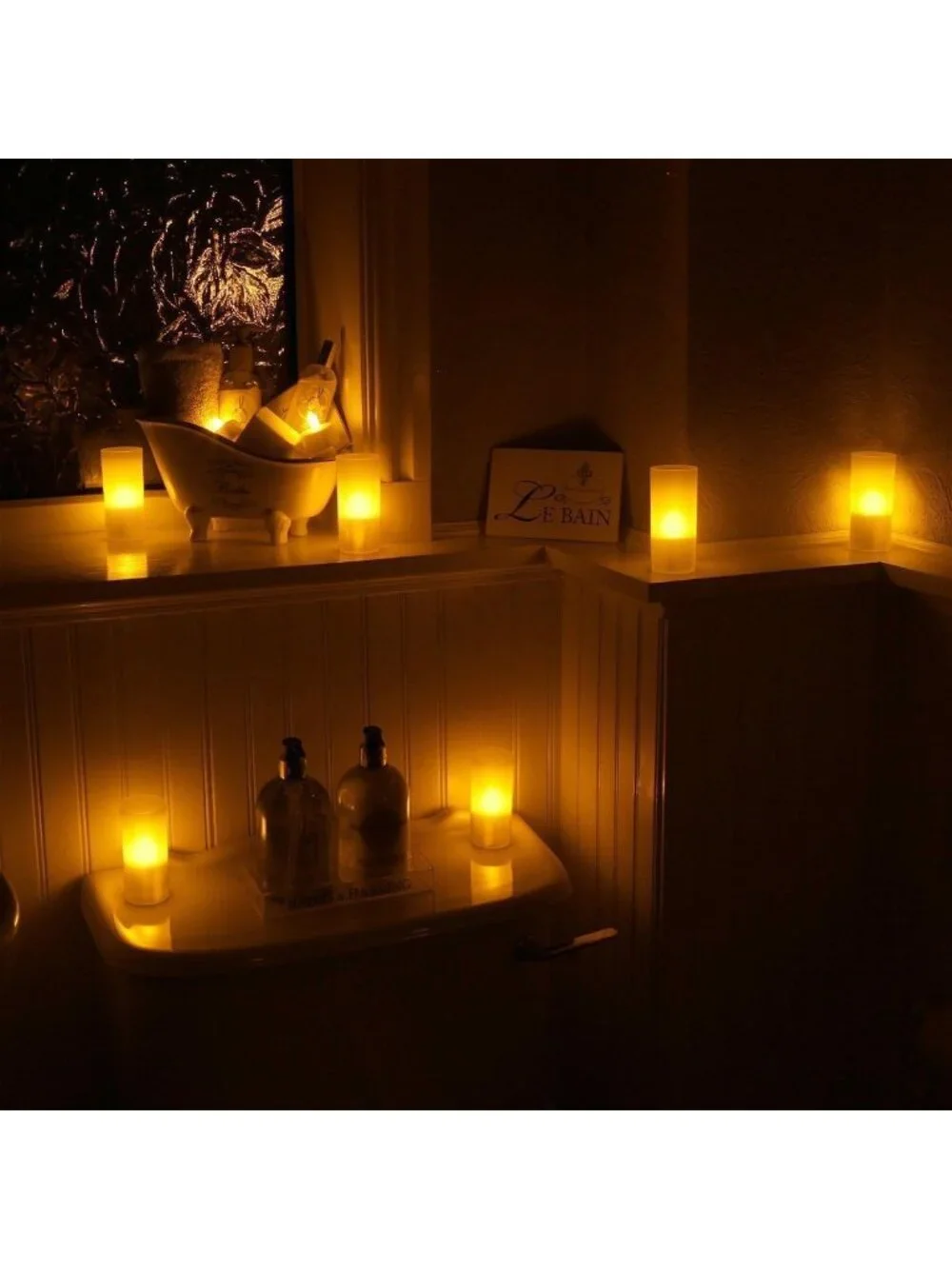 12 Pcs USB Rechargeable Flameless Candles Set with Remote & Timer - Safe